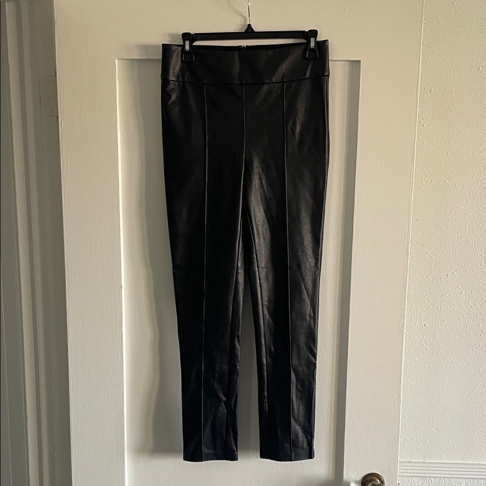 BCBGMaxAzria Black Faux Leather Pants